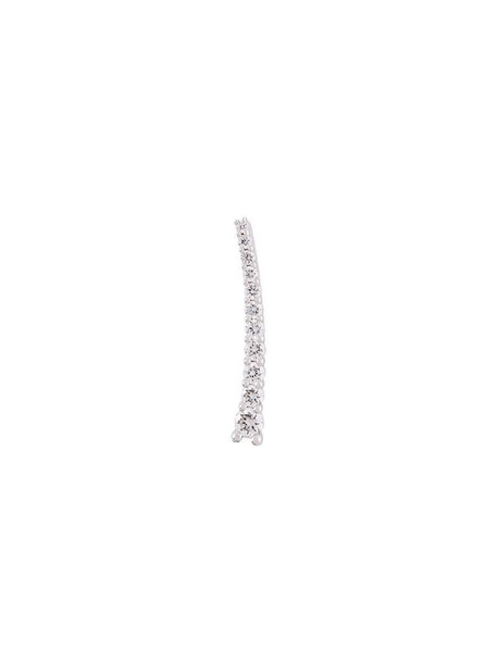 Alinka 18kt white gold DASHA SUPER FINE diamond cuff earring in metallic