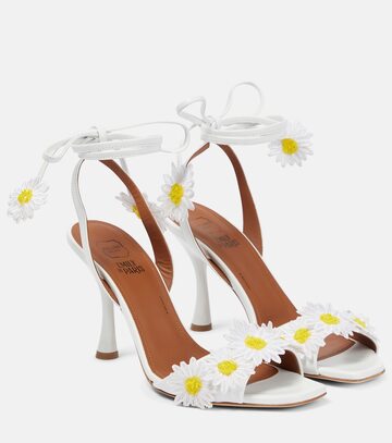 malone souliers x emily in paris mindy embellished leather sandals in white