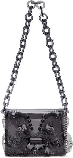 Mame Kurogouchi Grey Mini Sculptural Chain Bag in black