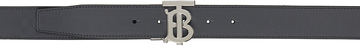 burberry reversible gray monogram motif embossed belt in grey