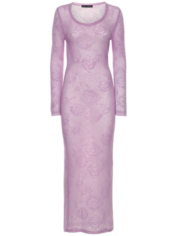 MARCO RAMBALDI Long Mohair Blend Knit Dress in lilac