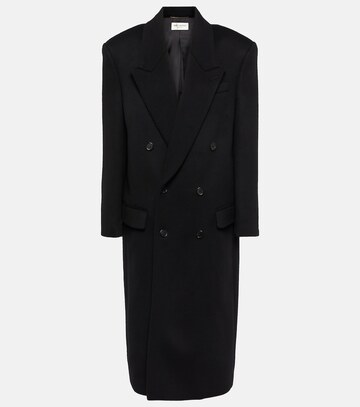 Saint Laurent Double-breasted wool coat in black