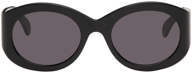 ALAÏA Black Oversized Curvy Sunglasses