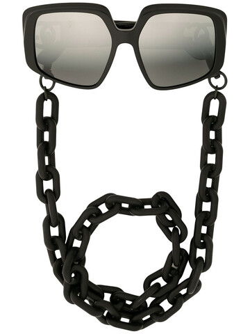 dolce & gabbana eyewear dg crossed detachable-chain sunglasses - black