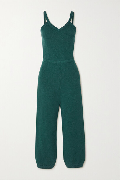 Suzie Kondi - Tank Cropped Cashmere Jumpsuit - Green