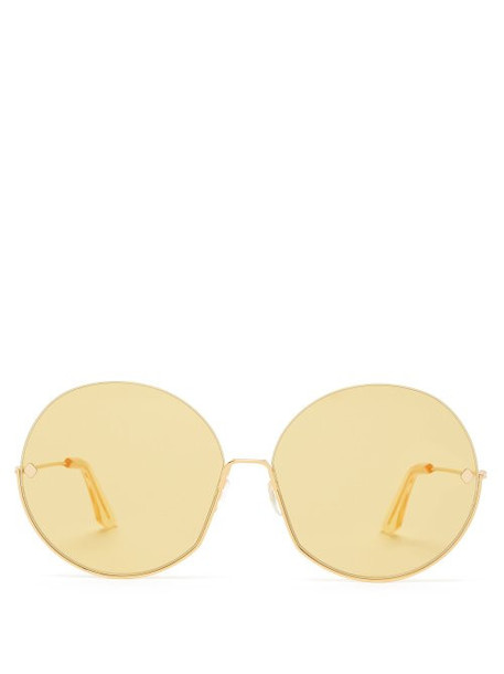 Moy Atelier - Sense Of Sonder Oversized Gold Plated Sunglasses - Womens - Gold