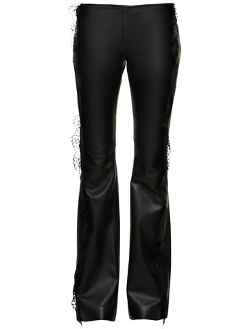 off-white napa leather pants w/lace in black