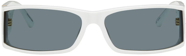 Linda Farrow White Mya Sunglasses