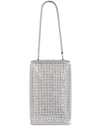 wandler leo box embellished top handle bag in silver