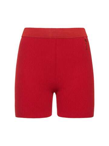 jacquemus le short pralu logo mini shorts in red