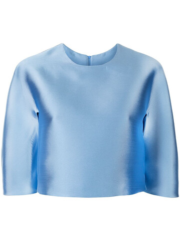 isabel sanchis puff-sleeved blouse - blue
