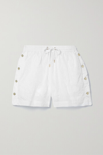p.e nation - volley crinkled-shell shorts - white