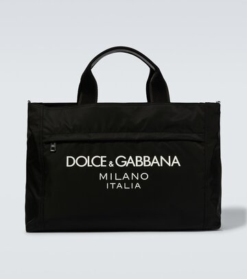 dolce&gabbana logo travel bag in black