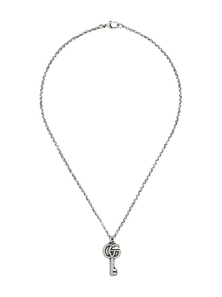 Gucci Double G key charm necklace in silver