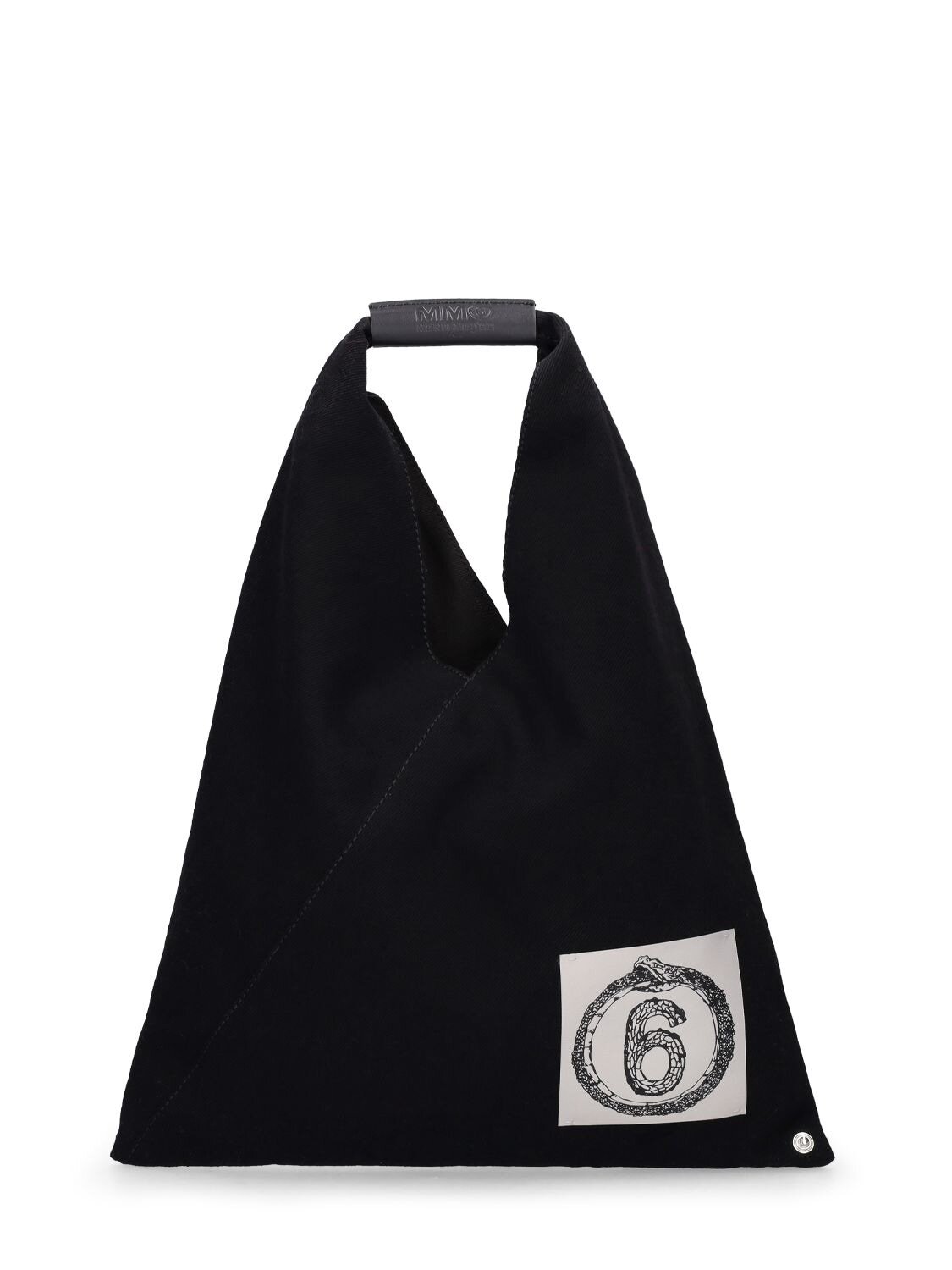 MM6 MAISON MARGIELA Classic Japanese Han Cotton Shoulder Bag in black