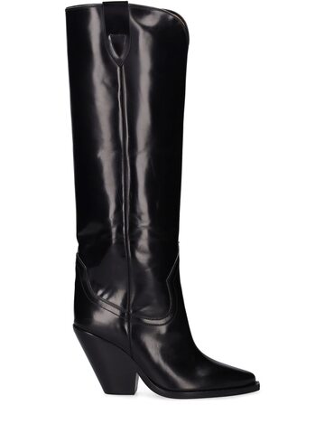 ISABEL MARANT 90mm Lomero Leather Tall Boots in black