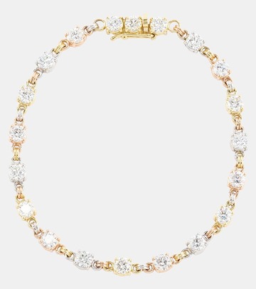 spinelli kilcollin aysa 18kt yellow, rose, and white gold tennis bracelet with diamonds