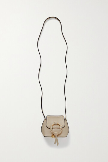See By Chloé See By Chloé - Joan Mini Textured-leather Shoulder Bag - Neutrals