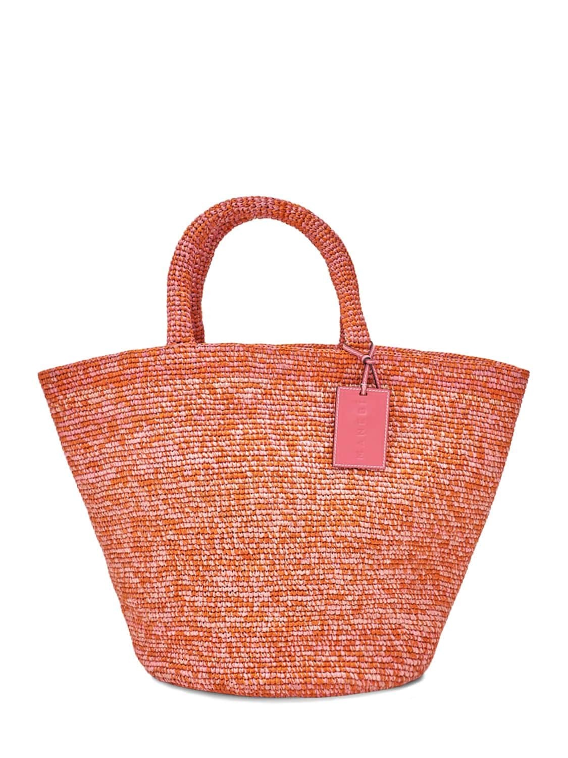 MANEBÌ Summer Tote Bag in orange / pink