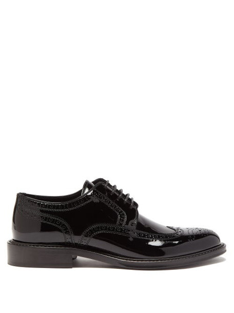 Saint Laurent - Army Patent-leather Brogues - Womens - Black