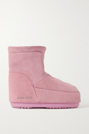 moon boot - icon low suede snow boots - pink