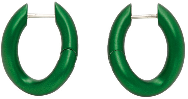 Balenciaga Green XS Loop Earrings
