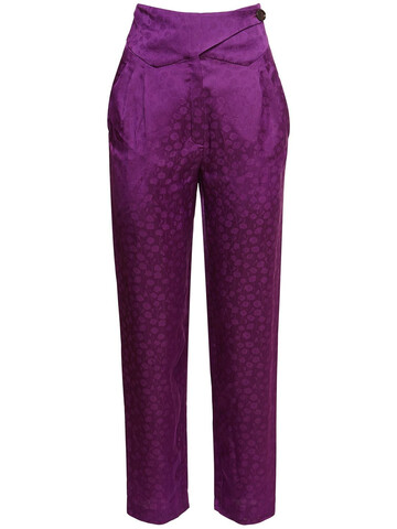 BLAZÉ MILANO Liara Whisteria Basque Viscose Pants in purple