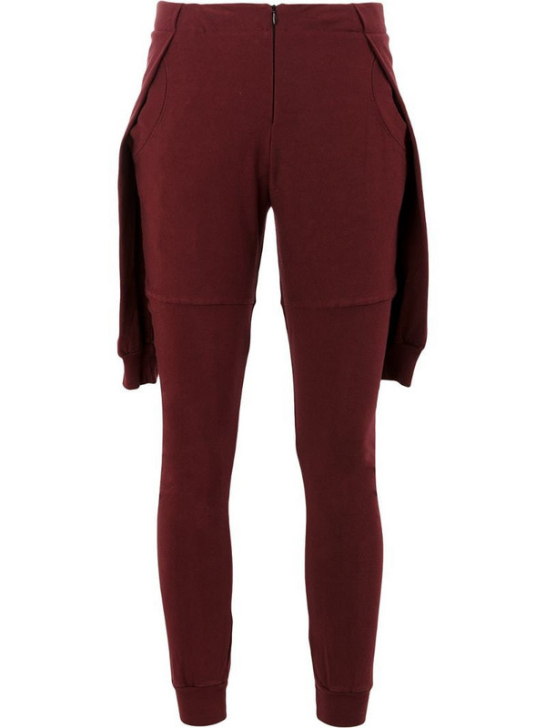 Aganovich contemporary track pants in red