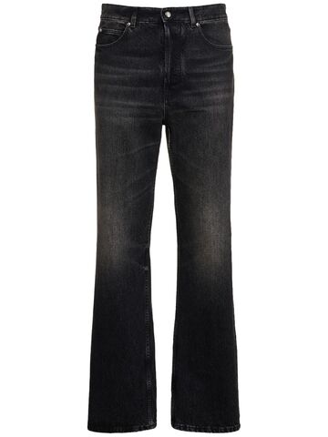 ferragamo stonewashed cotton denim jeans in black