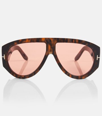 tom ford bronson aviator sunglasses in brown