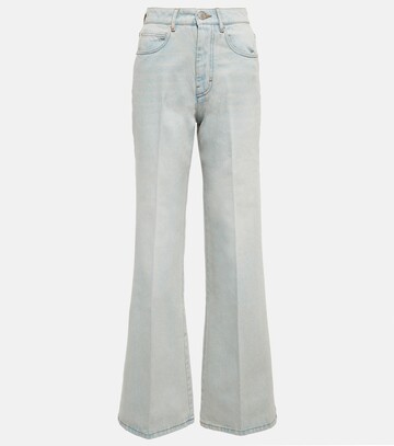 ami paris high-rise flared jeans in blue