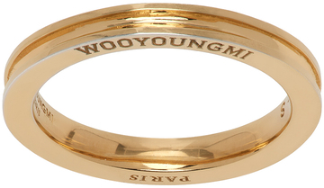 Wooyoungmi Gold Prelude Groove Ring in yellow