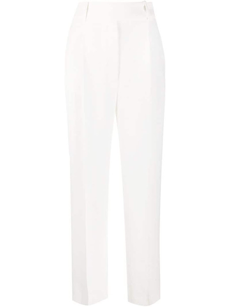 Ermanno Scervino high-rise straight trousers in white