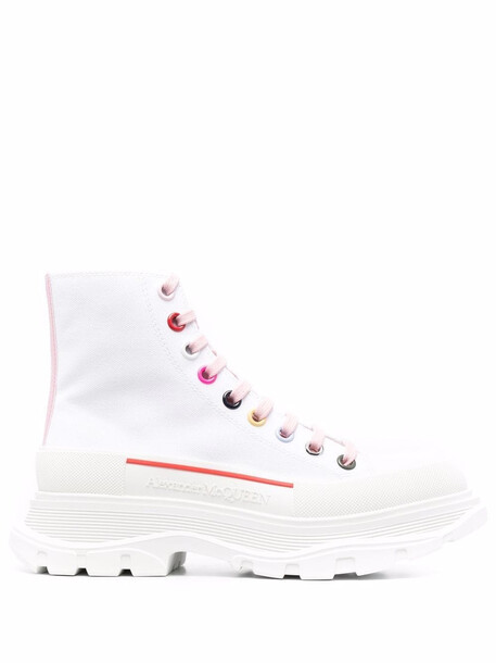 Alexander McQueen ankle lace-up sneakers - White