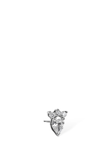 INBILICO 18kt & Diamond Pear Deluxe Mono Earring in silver