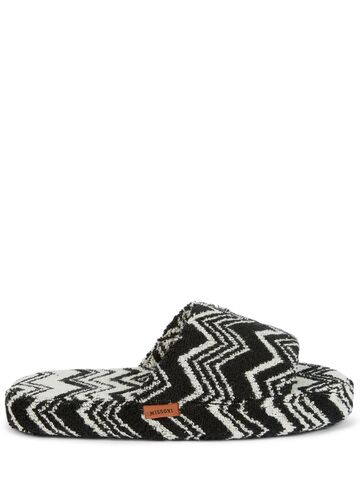 MISSONI HOME COLLECTION Keith Slippers in black / white