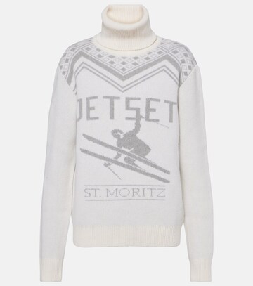 jet set wool turtleneck sweater in white