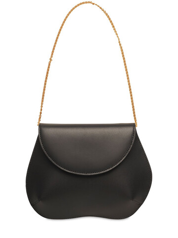 LITTLE LIFFNER Pebble On Chain Leather Shoulder Bag in black