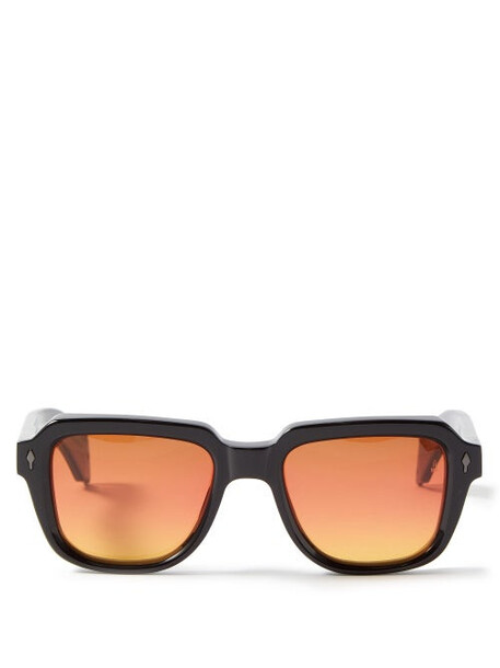 Jacques Marie Mage - Taos Square Acetate Sunglasses - Womens - Black Brown