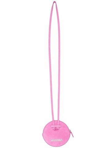 jacquemus logo-plaque round pouch - pink