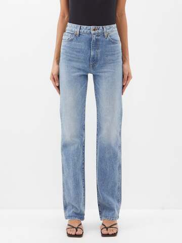 khaite - danielle high-rise straight-leg jeans - womens - denim