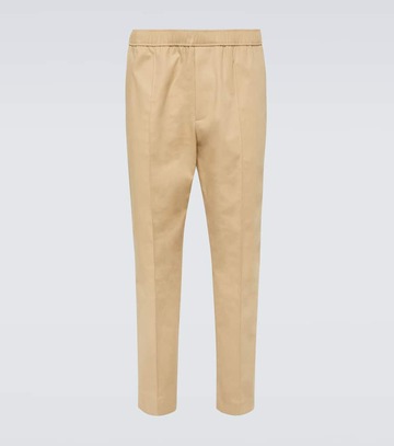 lanvin cotton-blend tapered pants in beige