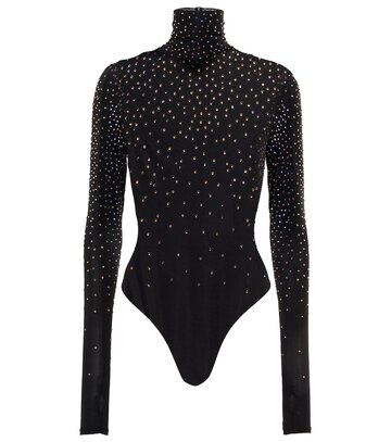 Alex Perry Sloan crystal-embellished bodysuit in black