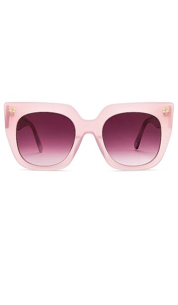 loveshackfancy triana square sunglasses in pink
