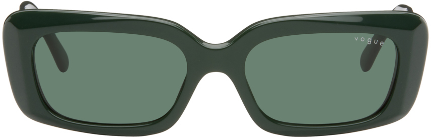 Vogue Eyewear Green Hailey Bieber Edition Rectangular Sunglasses