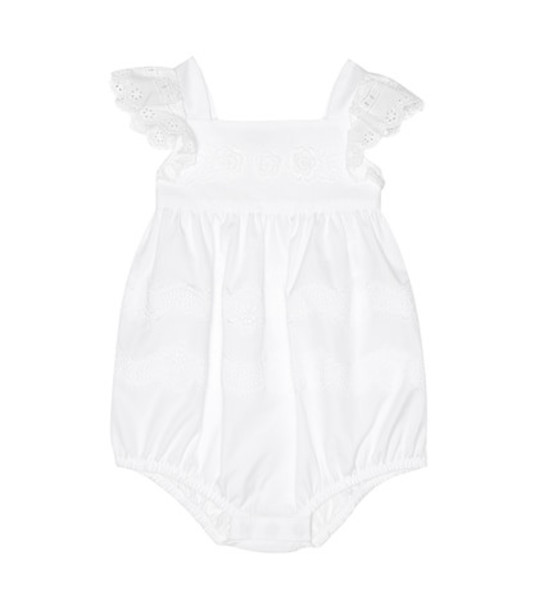 Dolce & Gabbana Kids Baby cotton playsuit in white