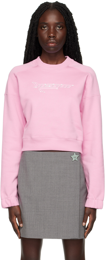 msgm pink graphic sweatshirt