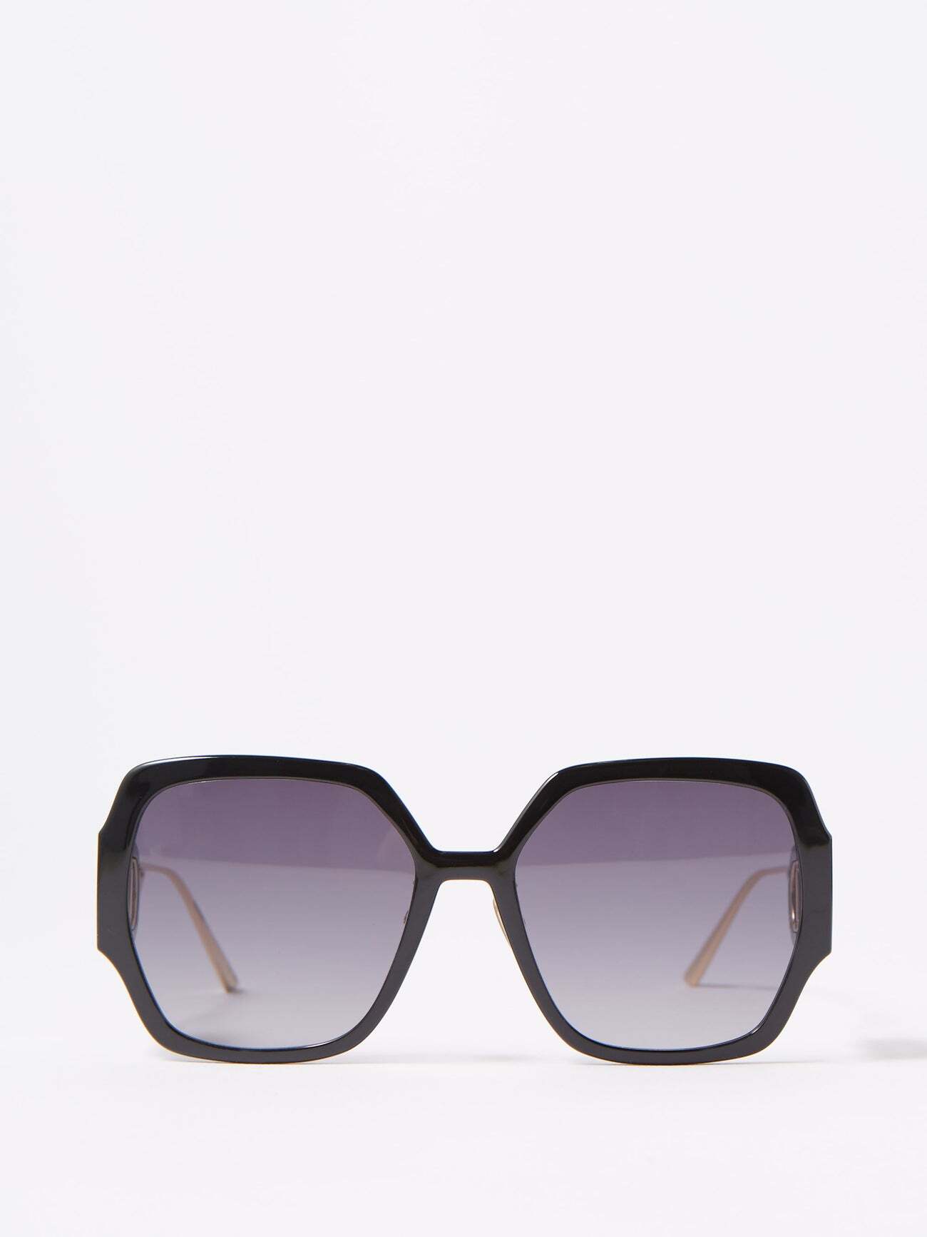 Dior - Oversized Square Acetate Sunglasses - Womens - Black Gold