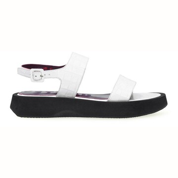staud nicky sandals in black / white