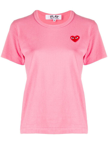 Comme Des Garçons Play heart-print crew neck T-shirt in pink